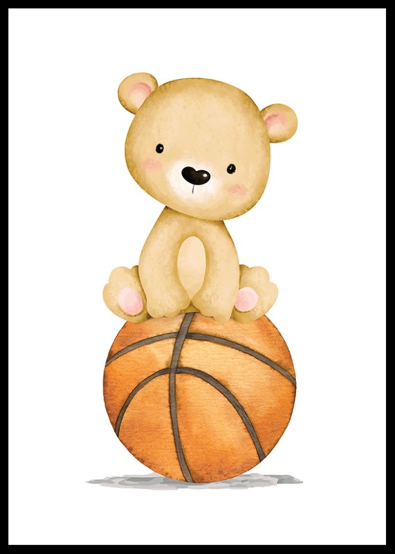 Bear With Basketball-0