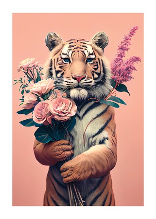 Poster Tiger Bouquet