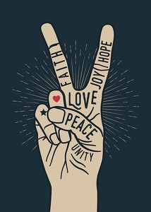 Peace And Love Vintage Style-3