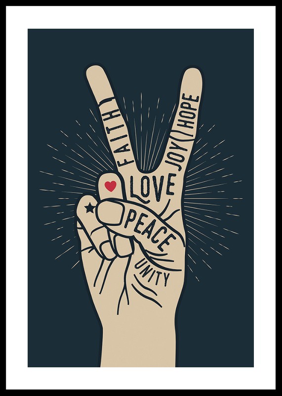 Peace And Love Vintage Style-0