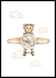 Teddy Bear In Airplane-0