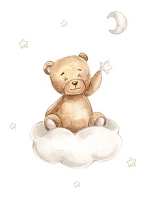 Teddy Bear Picking Stars-3