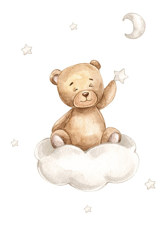 Teddy Bear Picking Stars-3