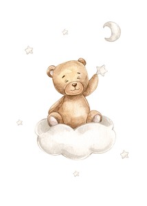 Teddy Bear Picking Stars-1