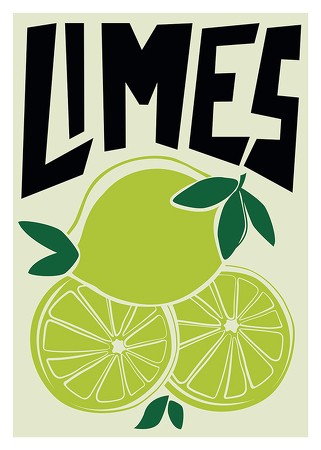 Poster Limes Vintage Retro