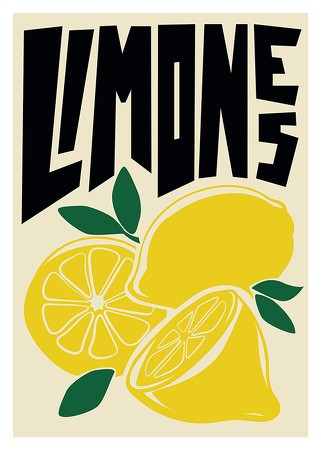 Poster Lemons Vintage Retro