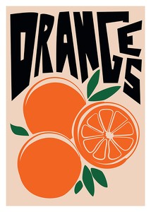 Poster Oranges Vintage Retro