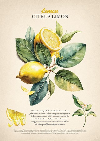 Poster Lemon Citrus Limon