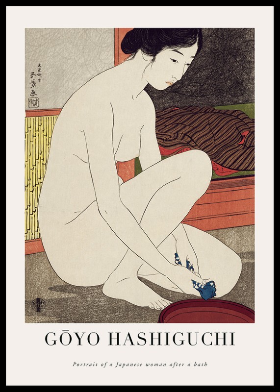 Portrait Of A Japanese Woman After A Bath By Goyō Hashiguchi-0