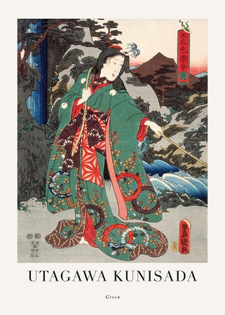 Poster Green By Utagawa Kunisada