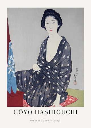 Poster Woman In A Summer Garment By Goyo Hashiguchi