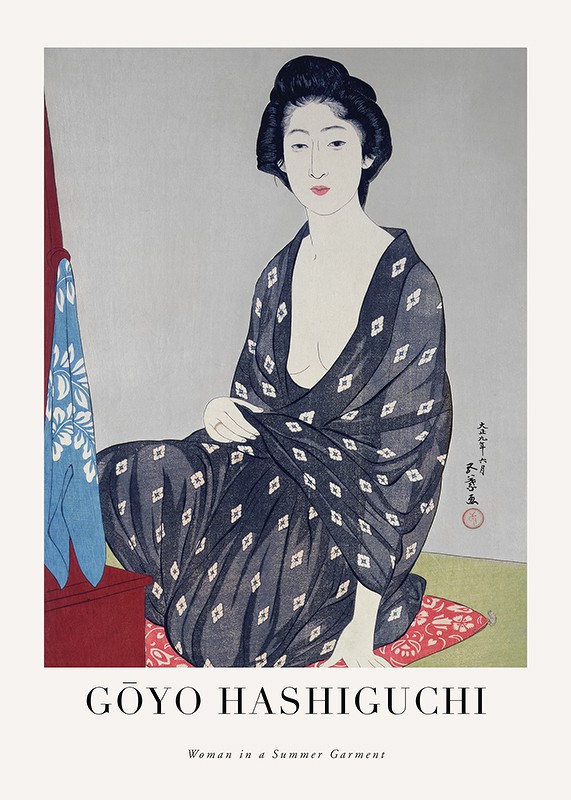 Woman In A Summer Garment By Goyo Hashiguchi-1