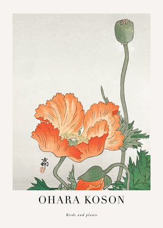 Poster Birds And Plants No3 By Ohara Koson