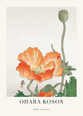 Poster Birds And Plants No3 By Ohara Koson