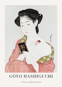 A Woman Applying Makeup By Goyō Hashiguchi-1