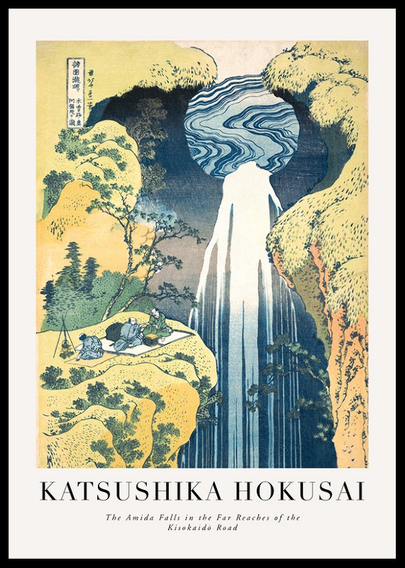 The Amida Falls In The Far Reaches Of The Kisokaidō Road By Katsushika Hokusai-0
