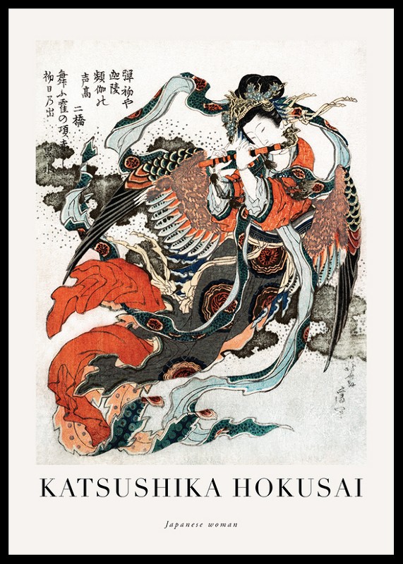 Japanese Woman By Katsushika Hokusai-0