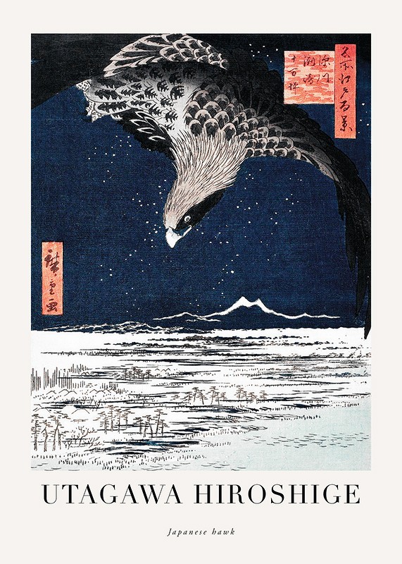 Japanese Hawk By Utagawa Hiroshige-1
