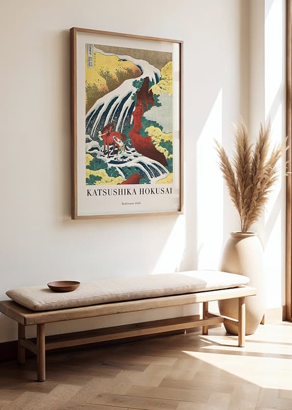 Poster Yoshitsune Falls By Katsushika Hokusai crossfade