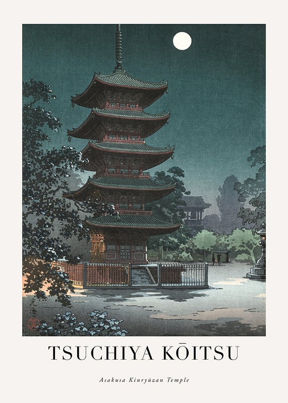 Asakusa Kinryūzan Temple By Tsuchiya Kōitsu-1