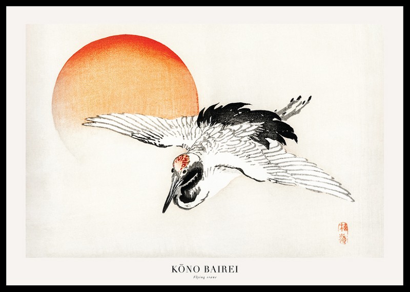 Flying Crane By Kōno Bairei-0