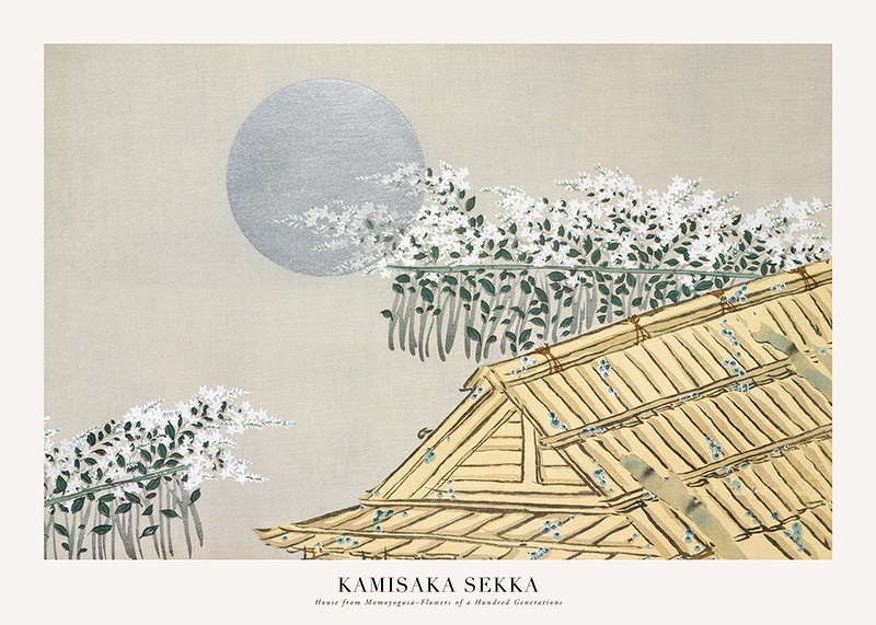 House From Momoyogusa–Flowers Of A Hundred Generations By Kamisaka Sekka-1
