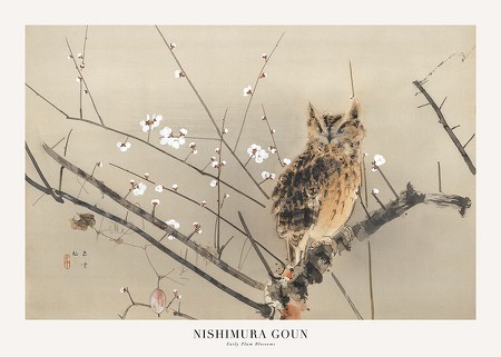 Poster Early Plum Blossoms By Nishimura Goun