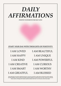 Poster Daily Affirmations