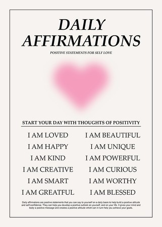 Poster Daily Affirmations