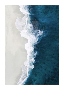 Poster Crashing Sea Waves