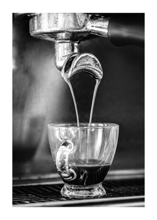 Poster Espresso Coffee Pouring