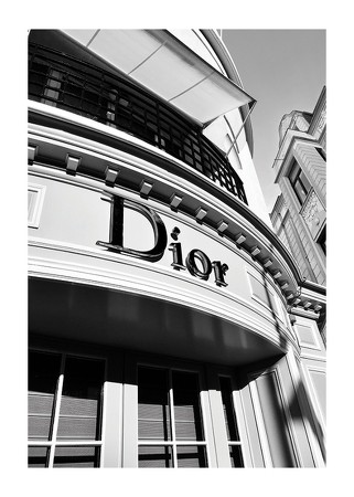 Poster Dior Store B&W