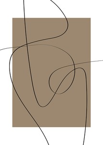 Abstract Line Art On Brown-1
