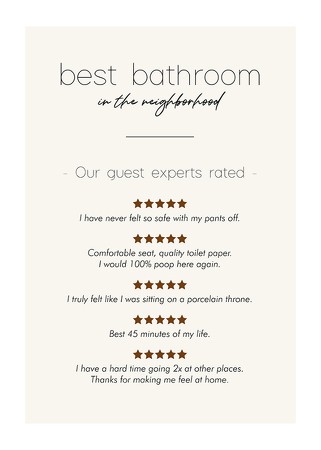 Poster Best Bathroom