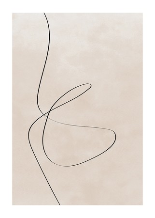 Poster Line Art Abstract Shapes No2