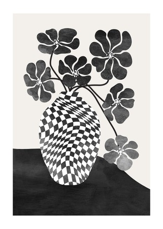 Poster Checkered Vase