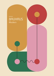 Poster Bauhaus Modern Bricks