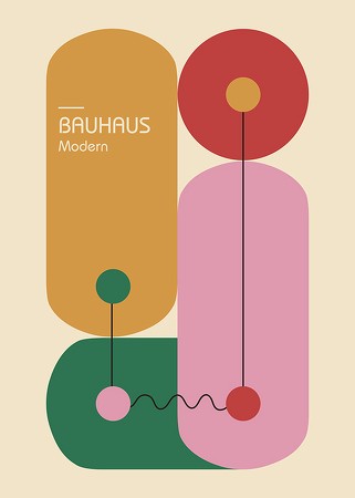 Poster Bauhaus Modern Bricks