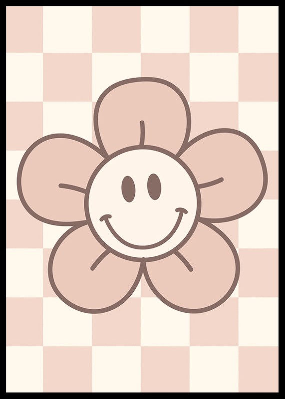 Pink Smiley Flower-2