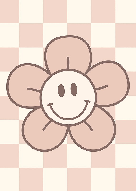 Pink Smiley Flower-3