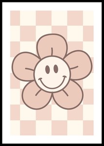 Pink Smiley Flower-0