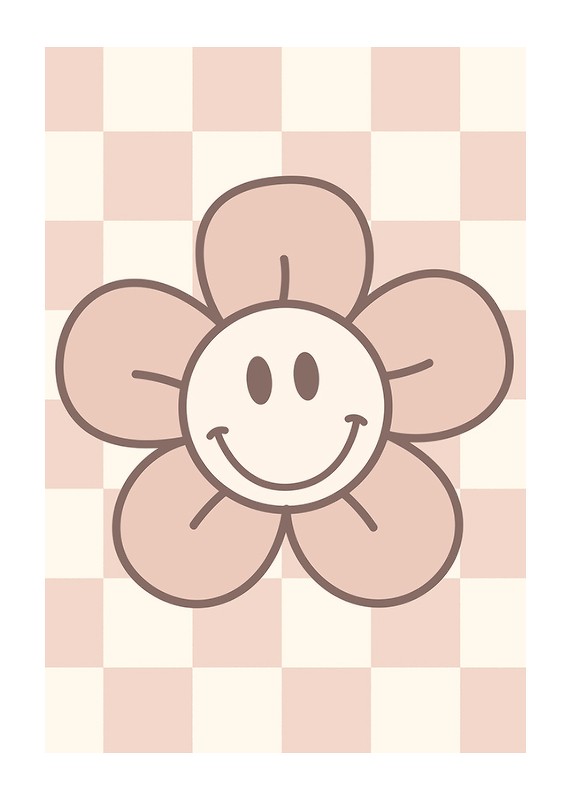 Pink Smiley Flower-1