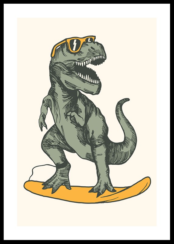 T-rex Dino Surfing-0