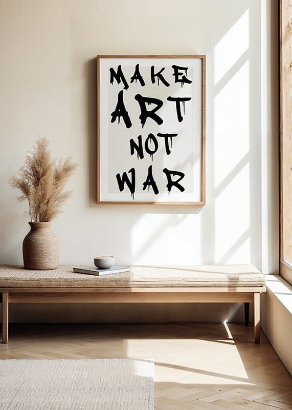 Poster Make Art Not War crossfade
