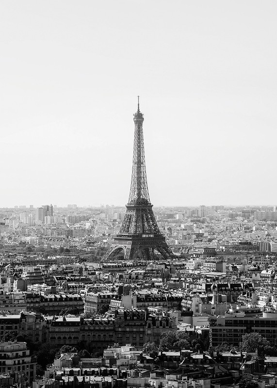 La Torre Eiffel De Paris B&W-3