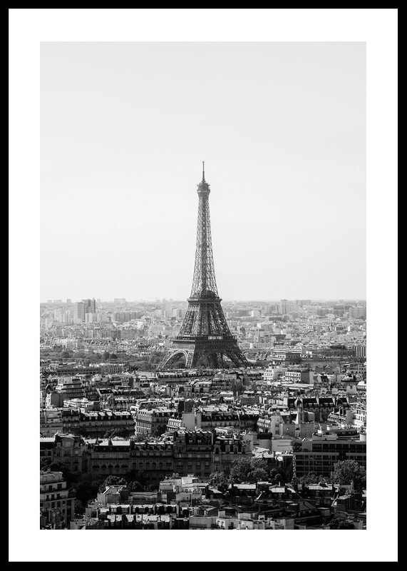 La Torre Eiffel De Paris B&W-0