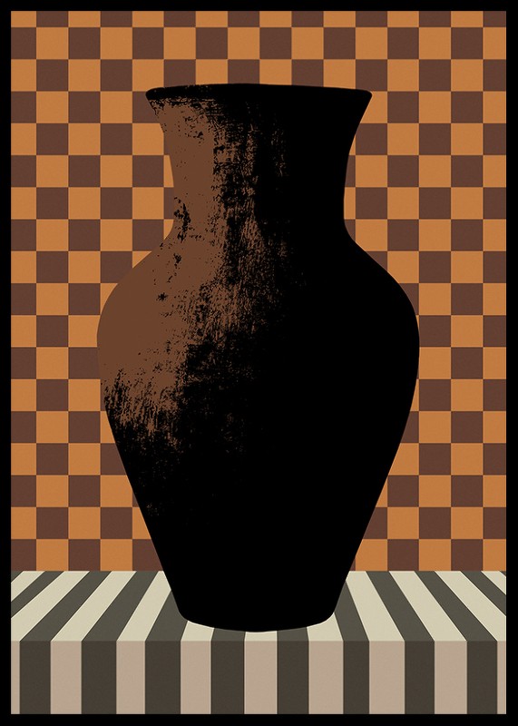 Checkered Vintage Vase No3-2