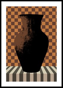 Checkered Vintage Vase No3-0