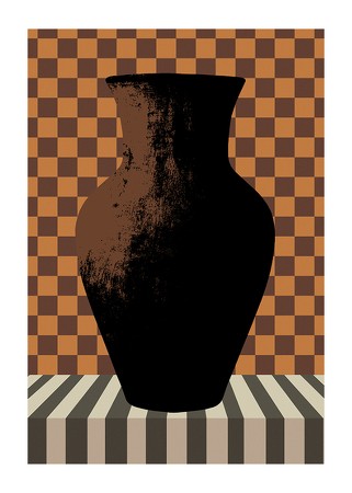 Poster Checkered Vintage Vase No3