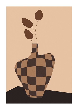 Poster Checkered Vintage Vase No2
